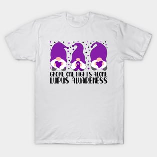 Gnome One Fights Alone Lupus Awareness T-Shirt